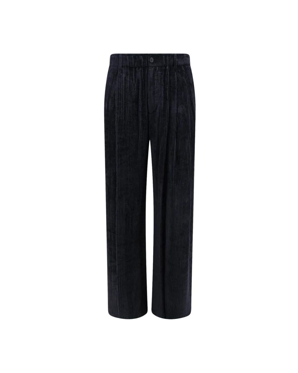 Giorgio Armani Black Straight Trousers for men