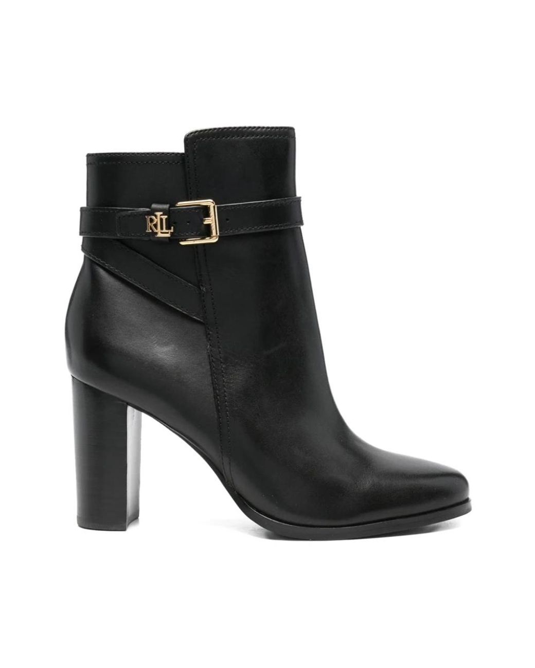 Ralph Lauren Black Heeled Boots