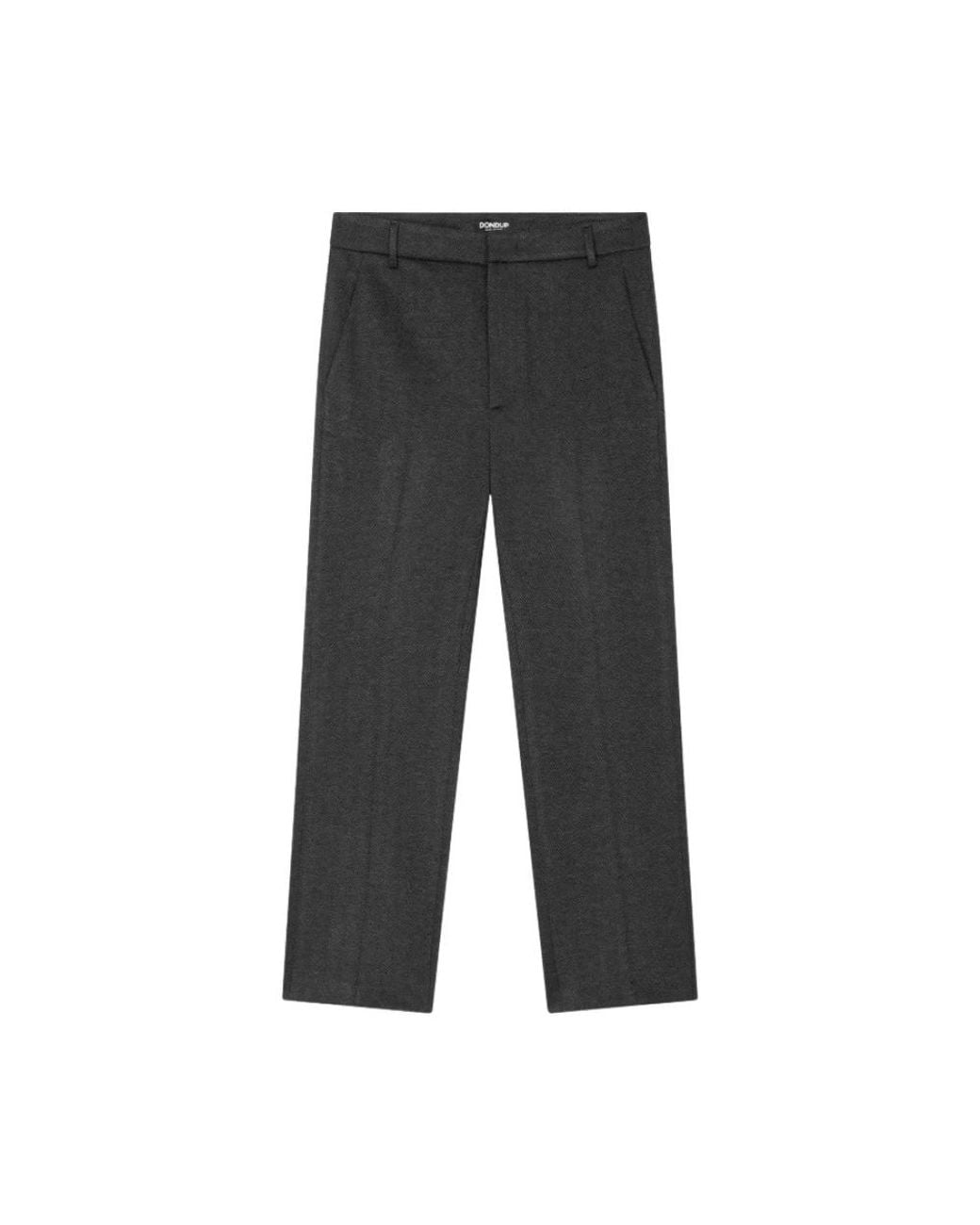 Dondup Gray Straight Trousers