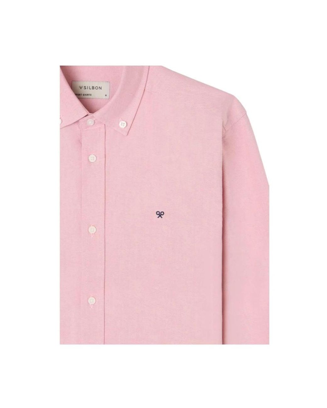 Silbon Pink Casual Shirts for men