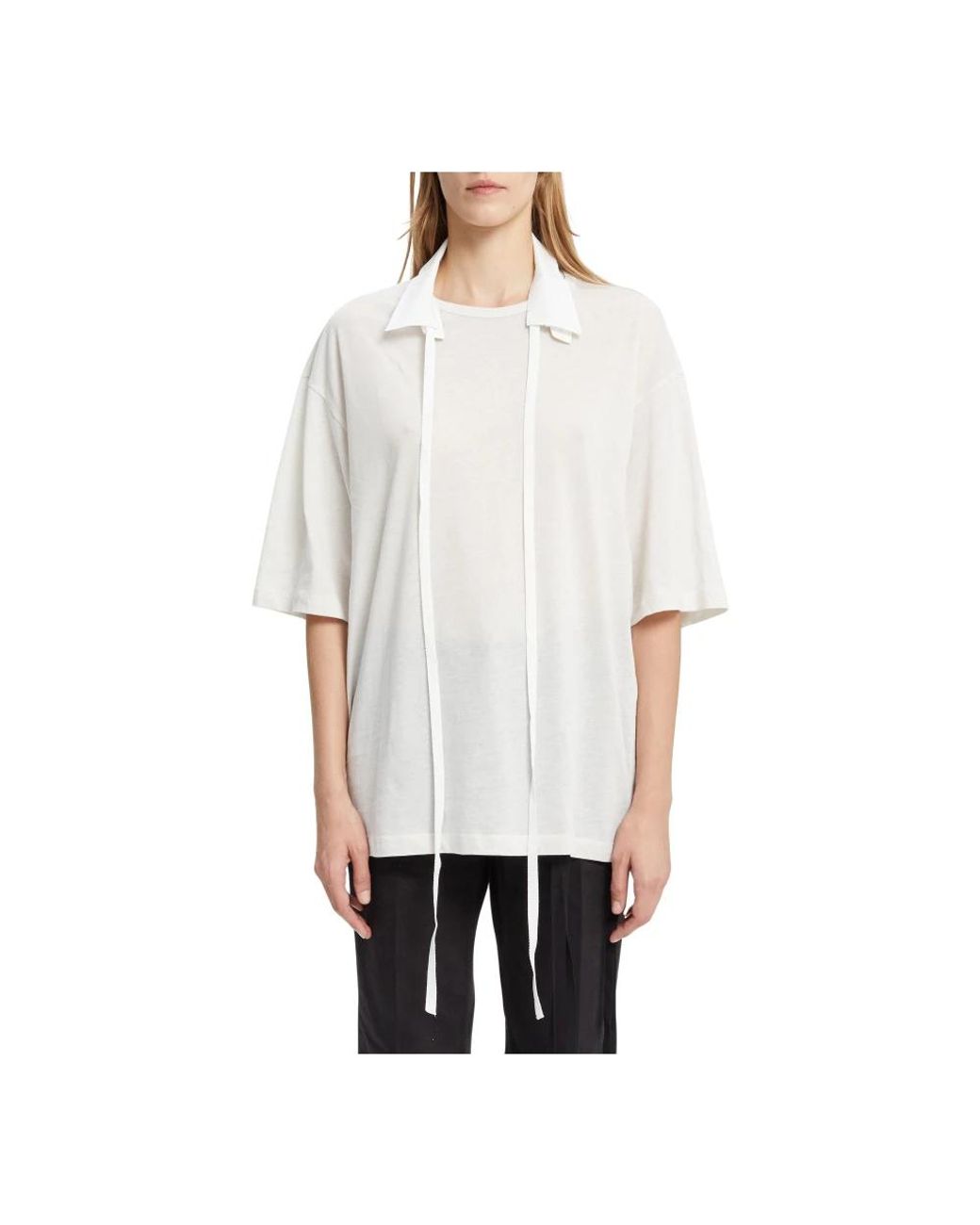 Ann Demeulemeester White T-Shirts