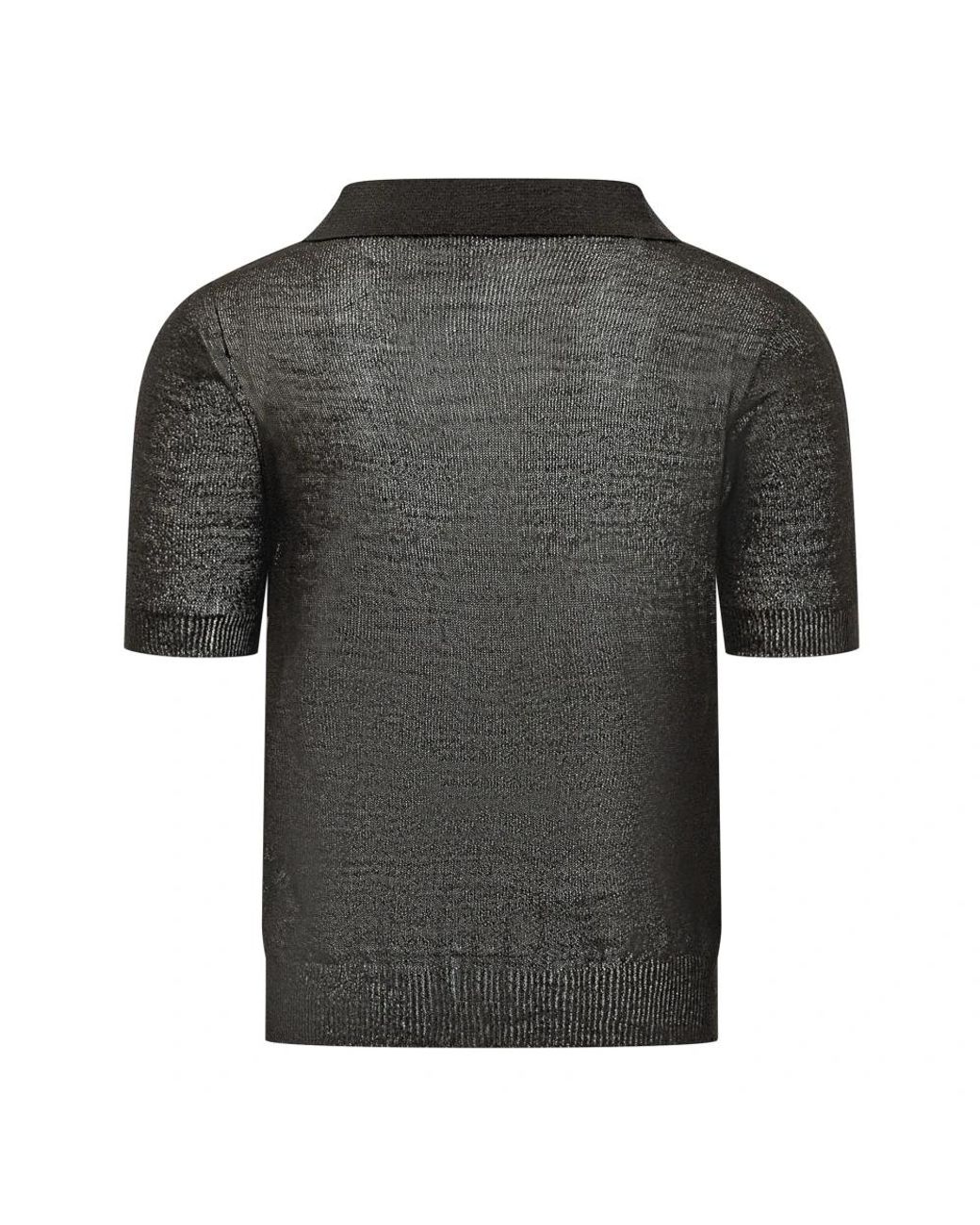 A PAPER KID Black Polo Shirts for men
