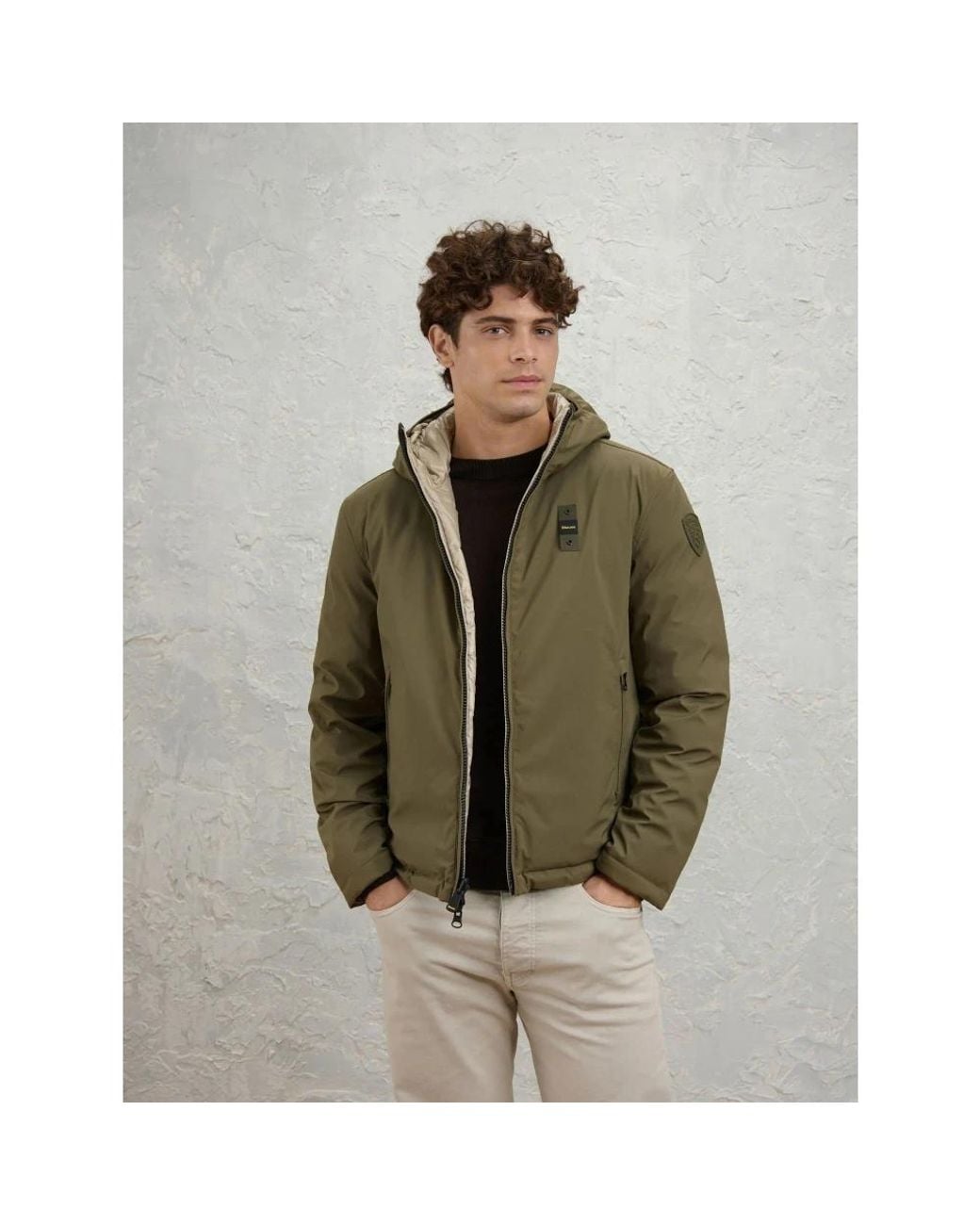 Down Jackets di Blauer in Green da Uomo