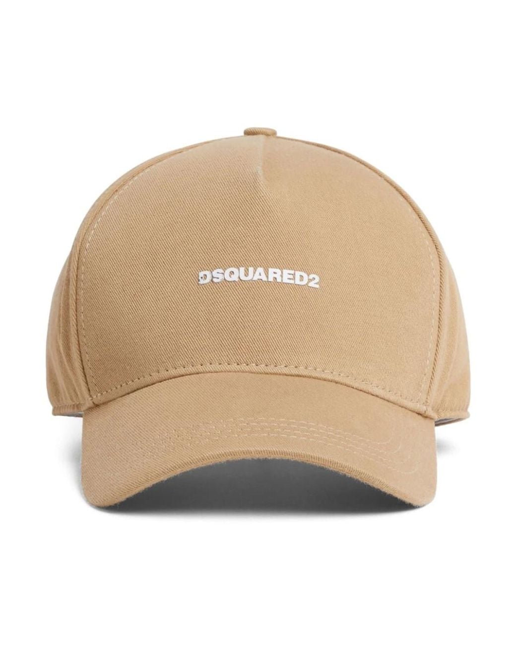DSquared² Accessoires ,Bruin ,Katoen Logo Appliqué Katoenen Pet Met Slogan in het Natural voor heren