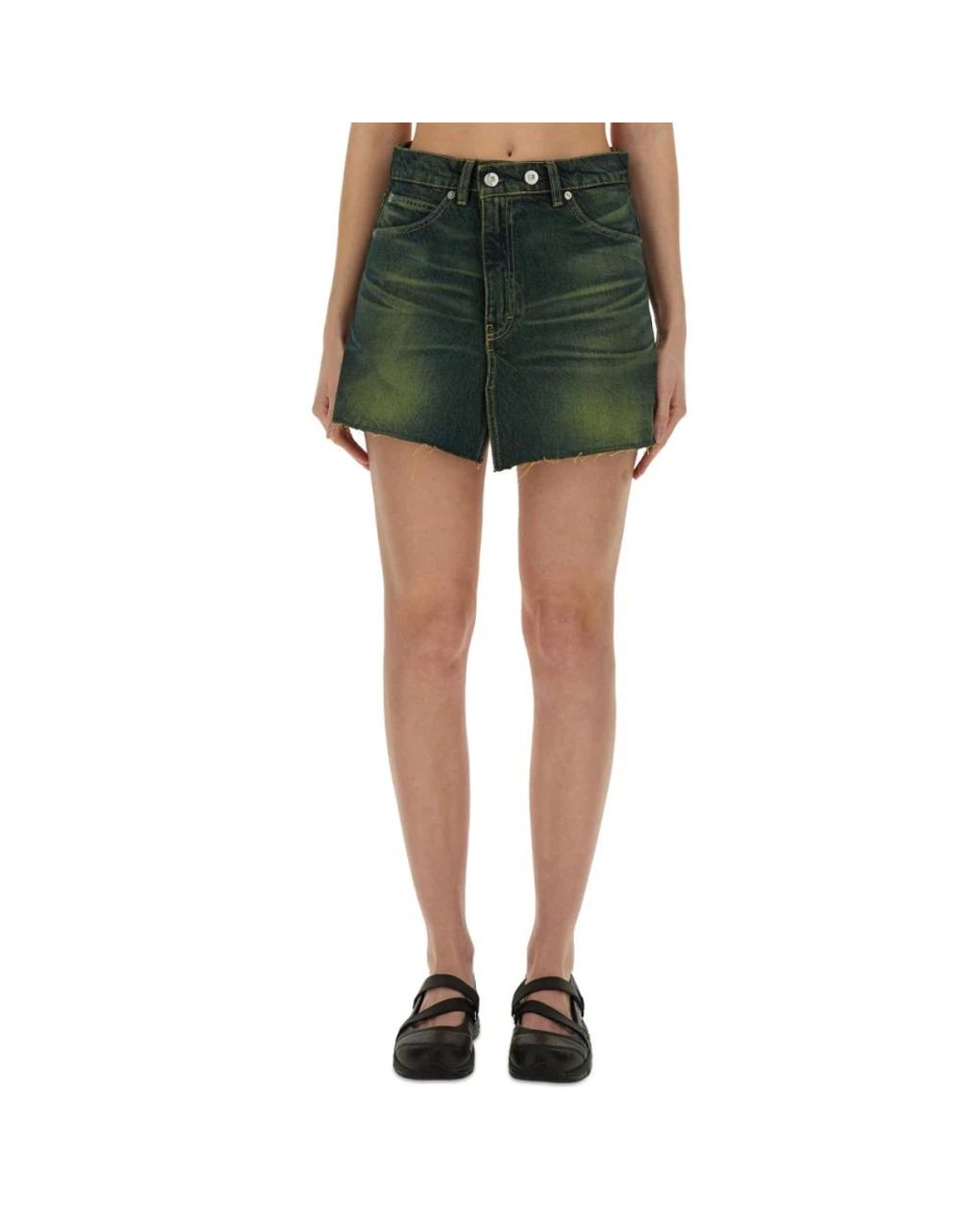 Our Legacy Green Denim Skirts