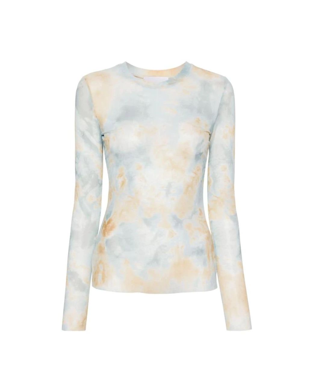 Erika Cavallini Semi Couture Blue Long Sleeve T-Shirts