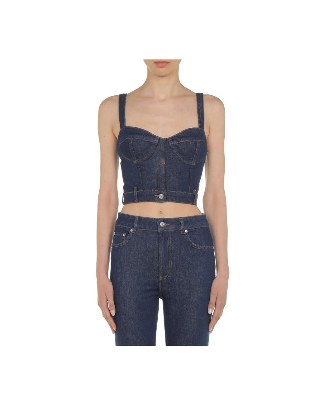 Moschino Blue Sleeveless Tops