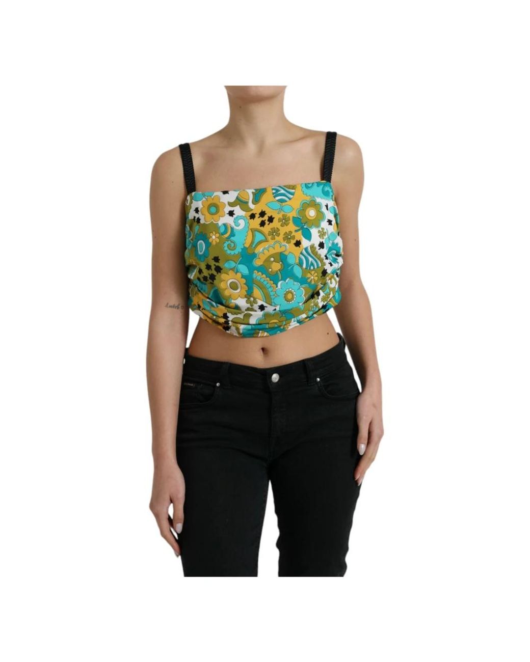 Dolce & Gabbana Green Sleeveless Tops