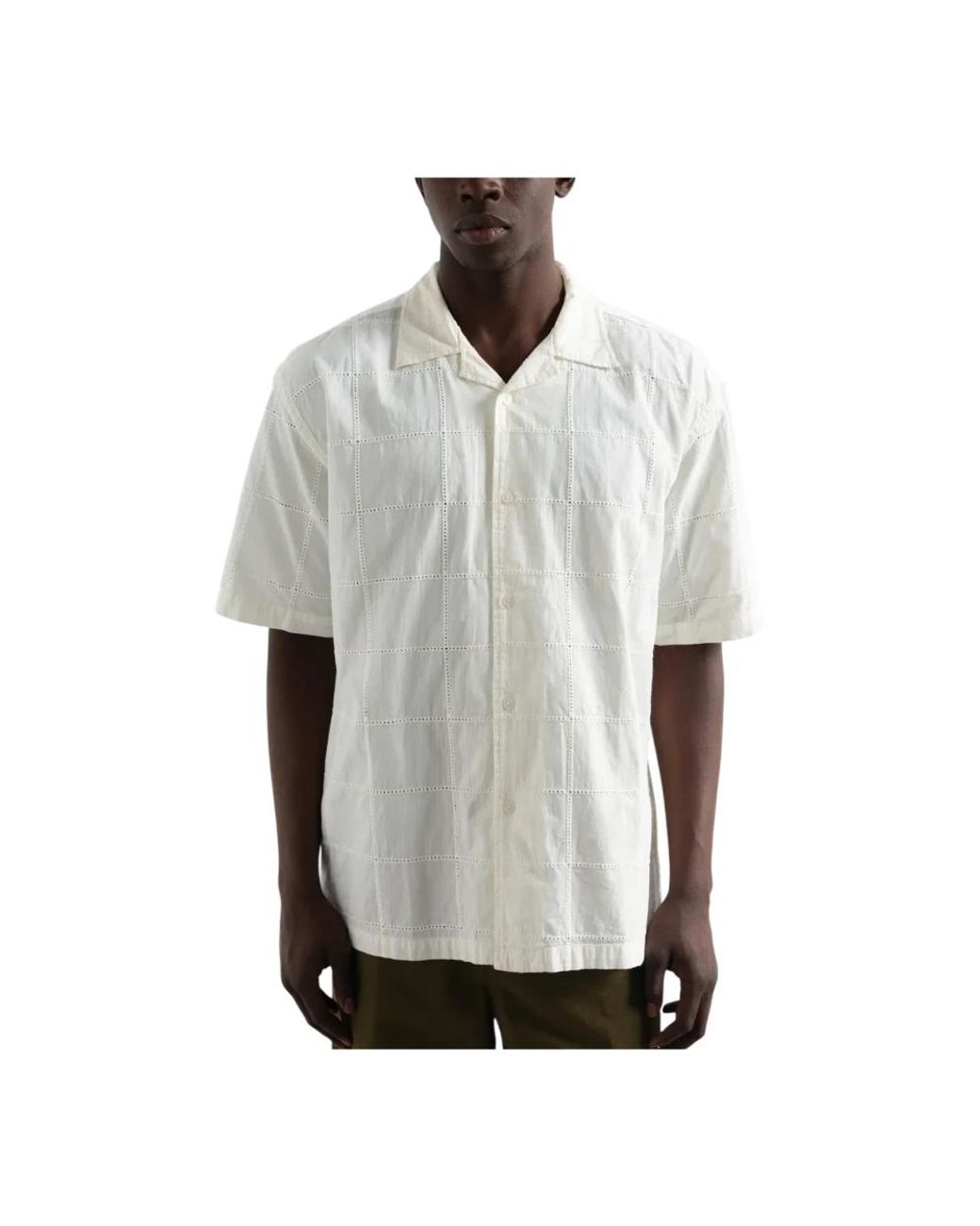 Edmmond Studios White Short Sleeve Shirts for men