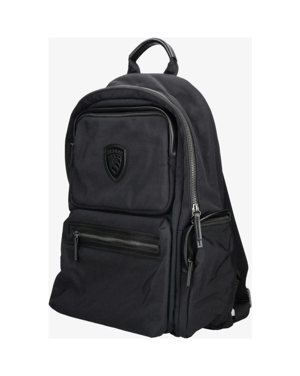 Blauer Pu/Cotton Polyester Rucksack in Black für Herren