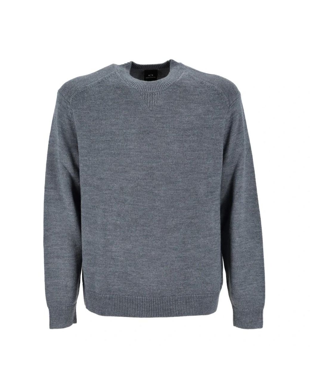 ARMANI EXCHANGE Gray Round-Neck Knitwear for men