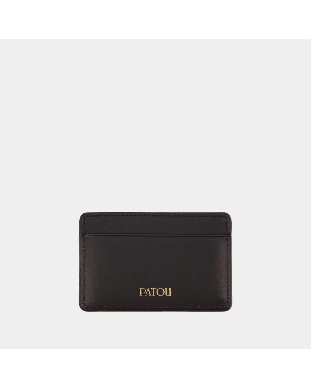 Patou Black JP -Kartenhalter Leder schwarz