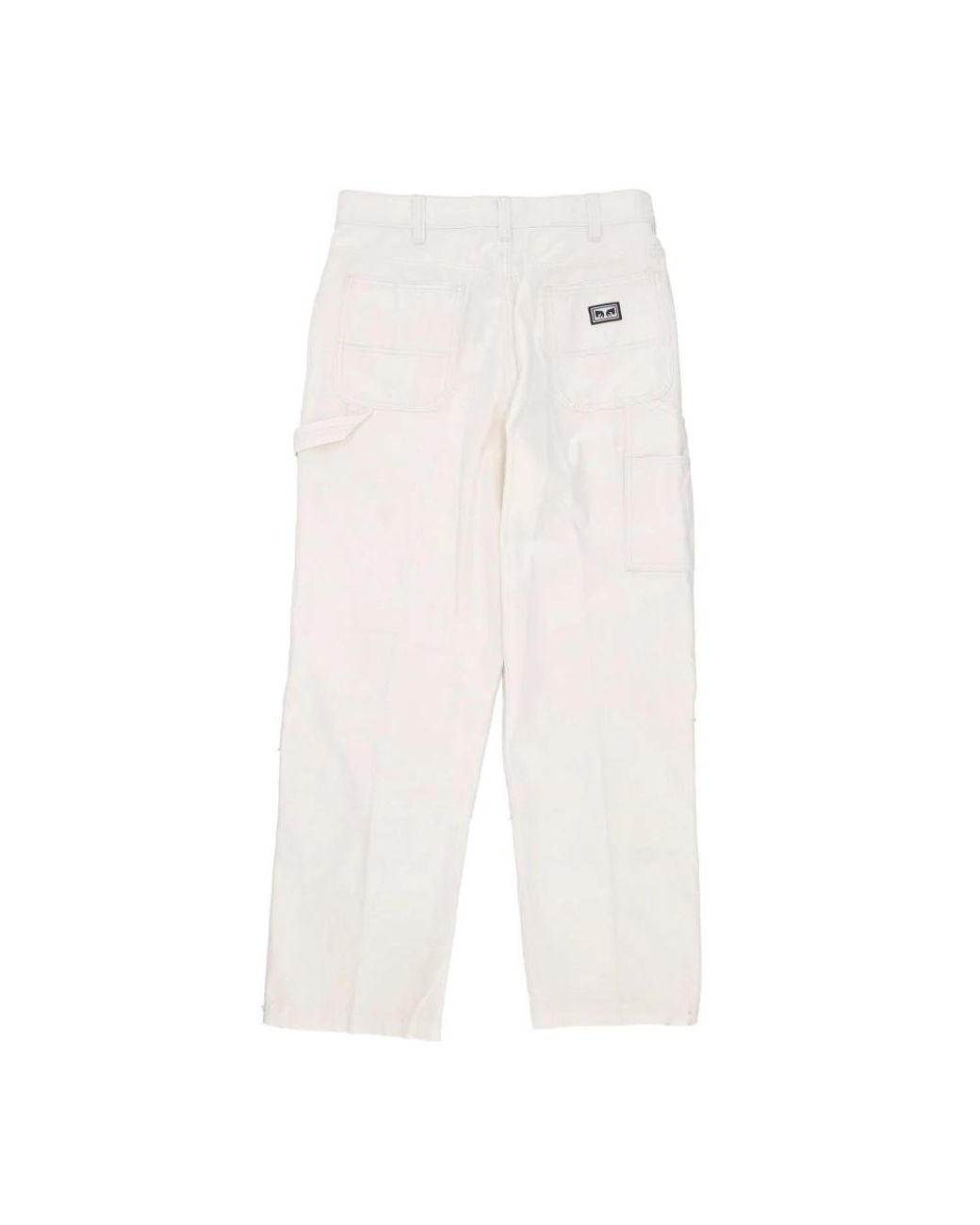 Obey White Straight Trousers for men