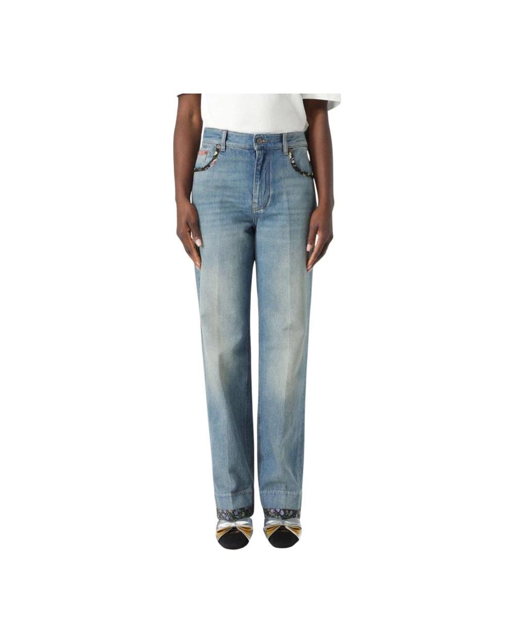 Valentino Blue Straight Fit Jeans
