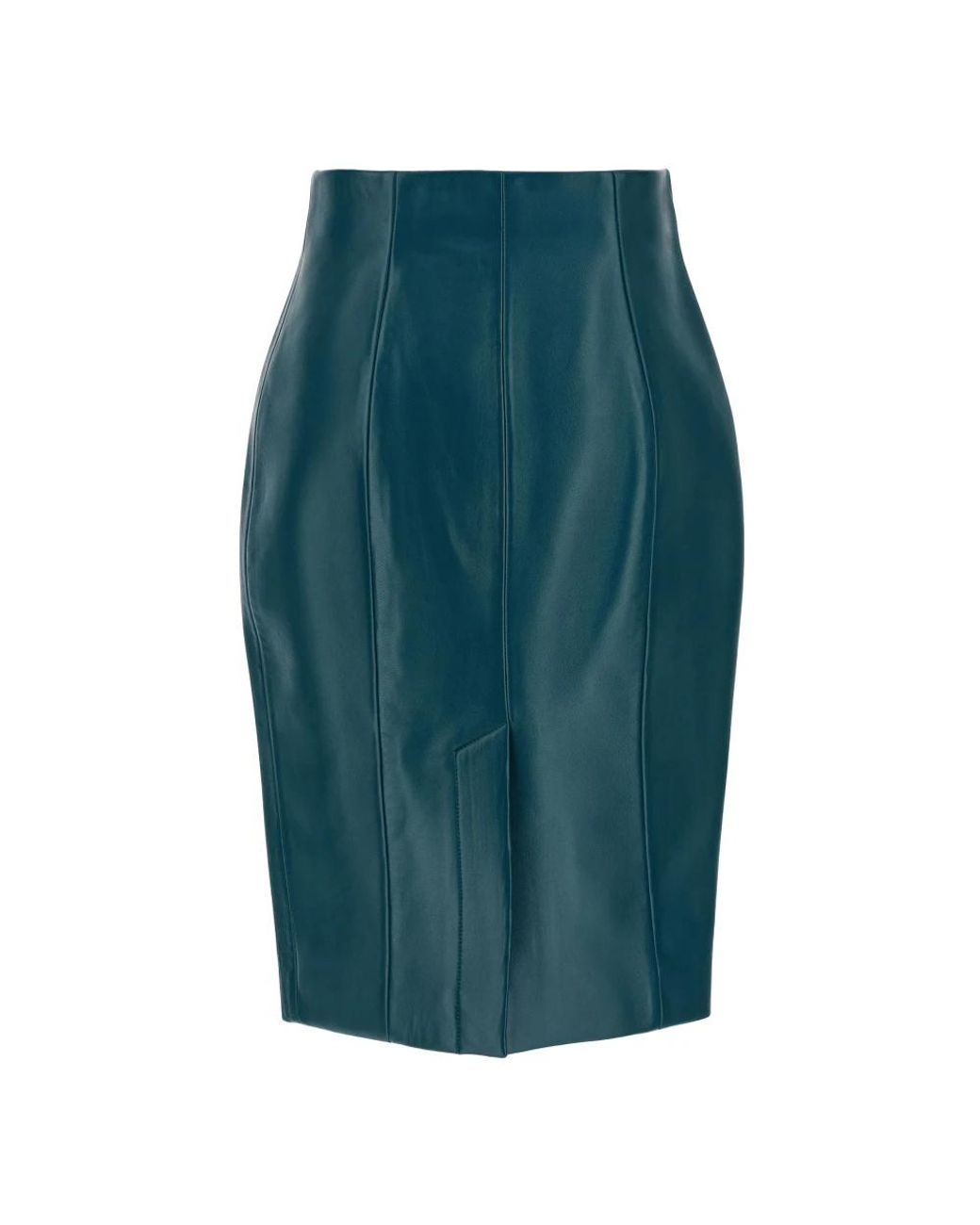 Leather Skirts Balmain de color Blue