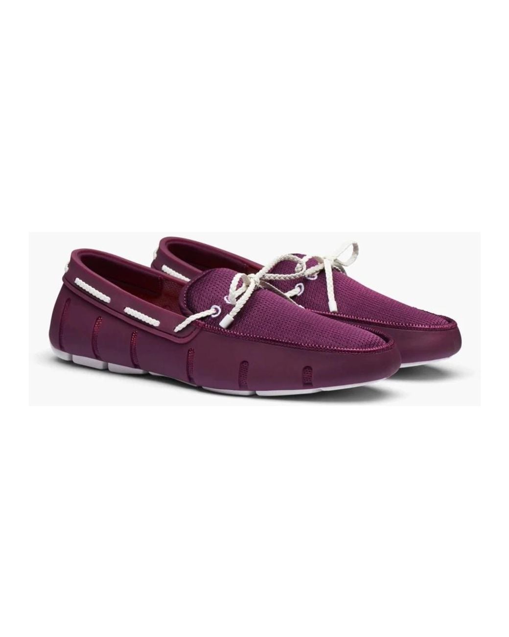 Swims Purple Boat Shoes for men