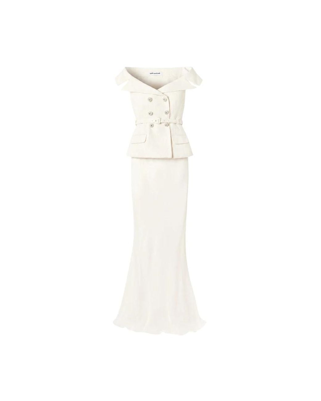 Maxi Dresses Self-Portrait de color White