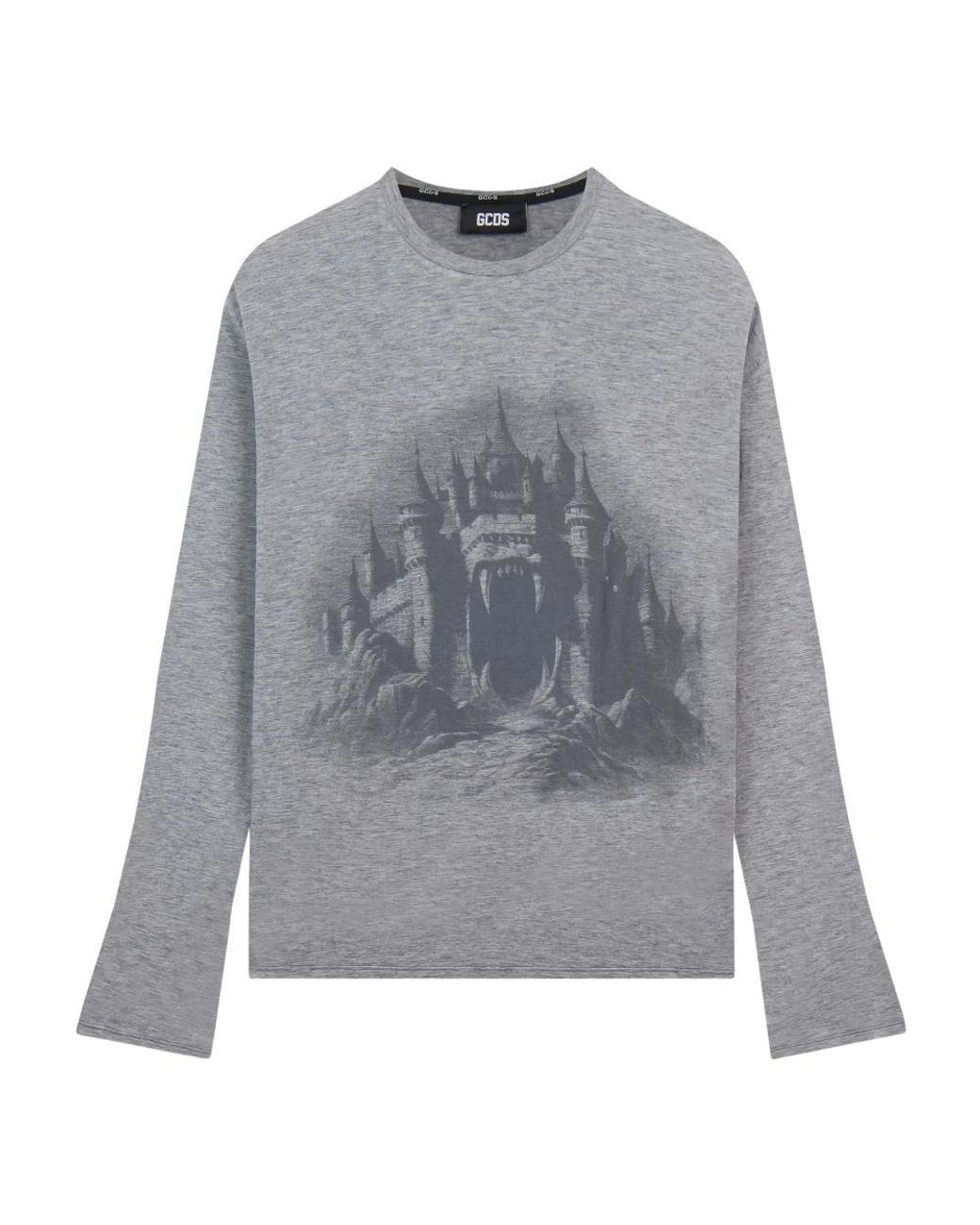 Gcds Gray Long Sleeve T-Shirts for men