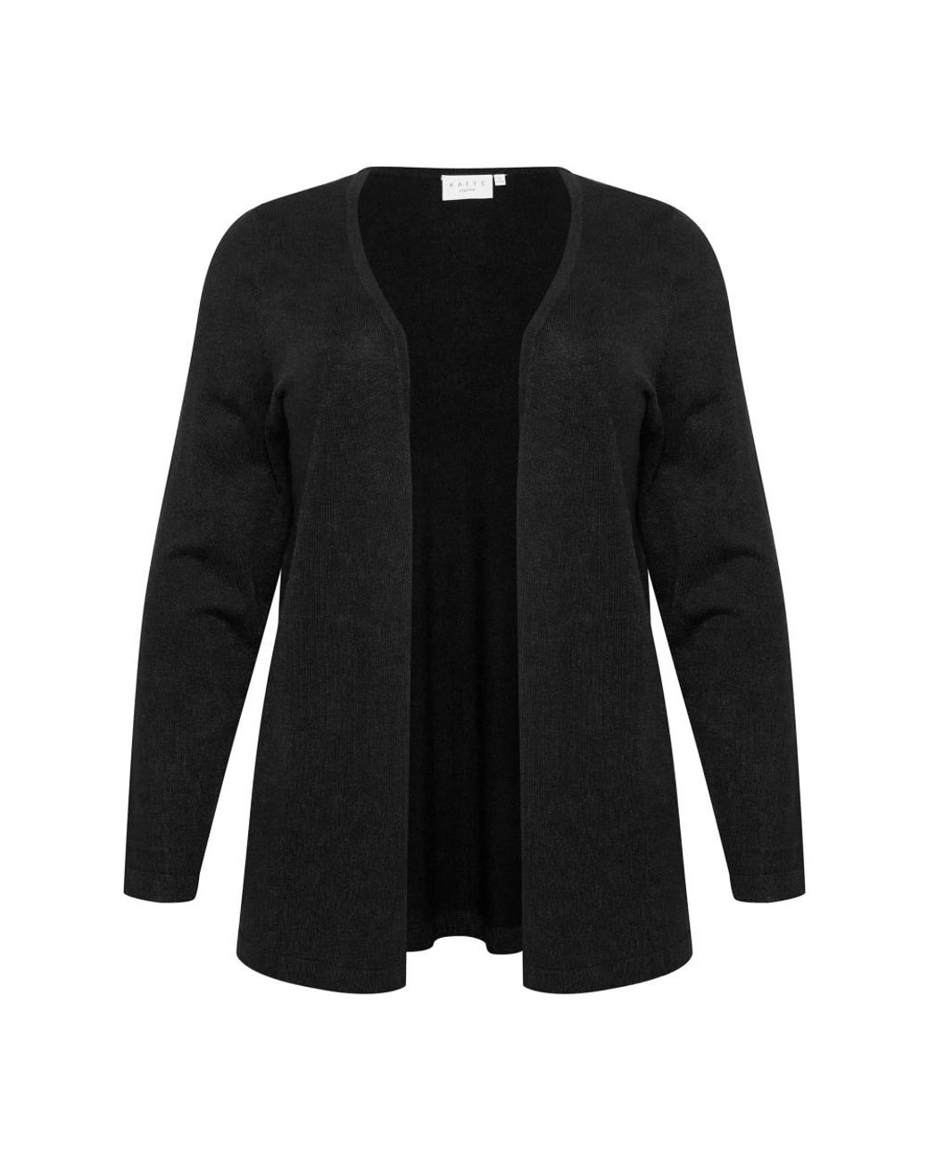 Kaffe Truien & Vesten ,Zwart ,Zwart Diep Vest Met Open Voorkant in het Black