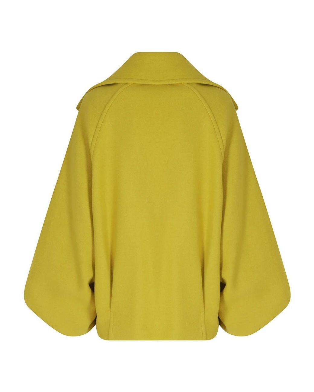 Tela Yellow Double-Breasted Coats