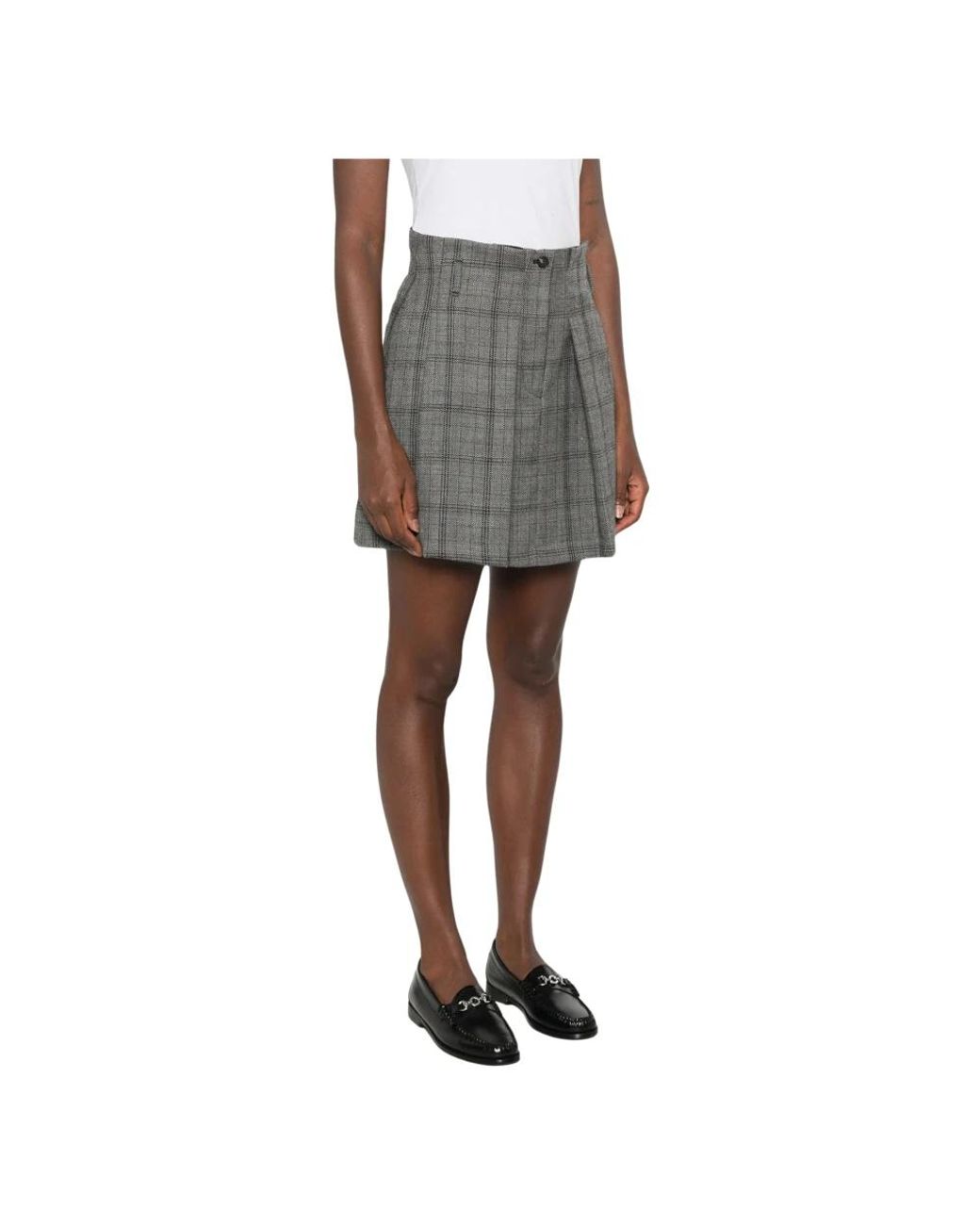 Tela Gray Short Skirts