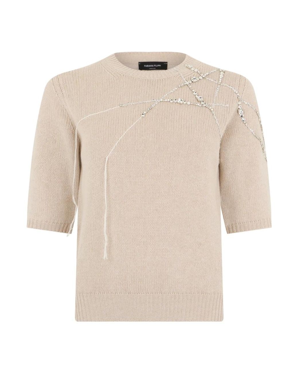 Fabiana Filippi Natural Round-Neck Knitwear