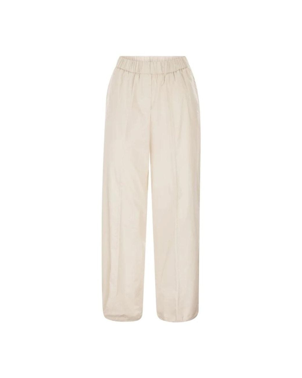 Peserico White Wide Trousers