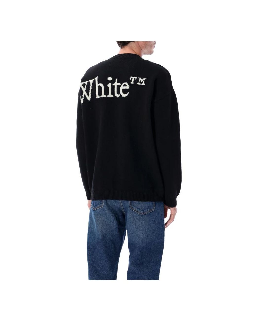 Off-White c/o Virgil Abloh Black Round-Neck Knitwear for men