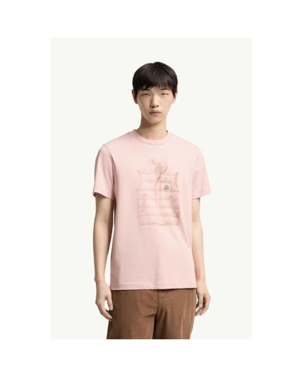Moncler Pink T-Shirts for men
