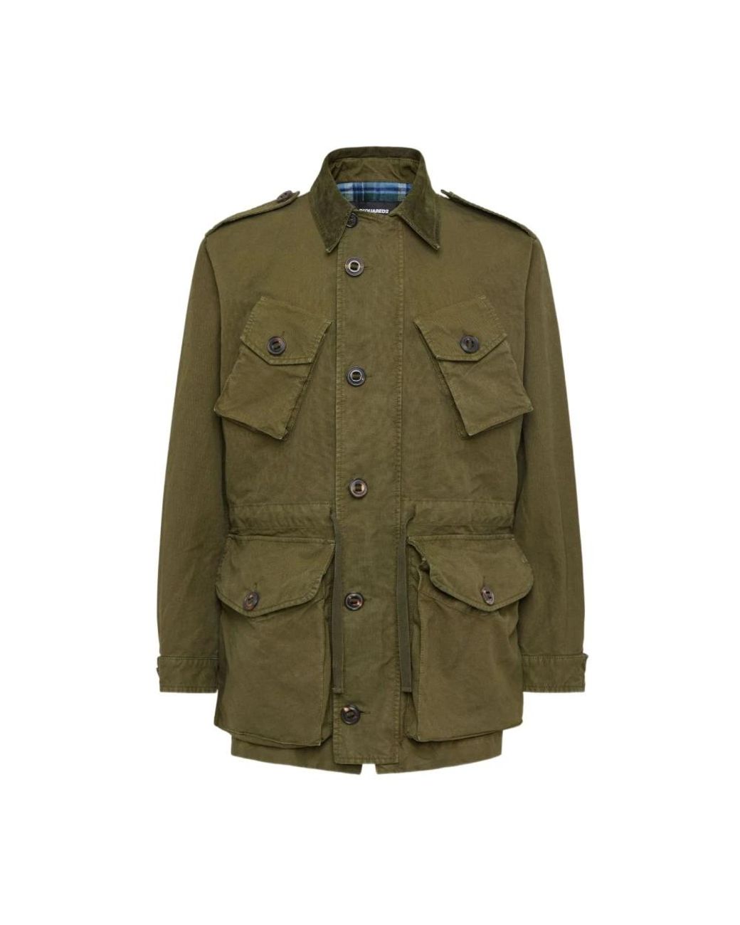 DSquared² Jassen ,Groen ,Groene Knoopjas Met Zakken in het Green voor heren
