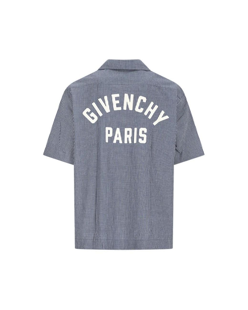 Givenchy Kariertes Kurzarmhemd in Blue für Herren