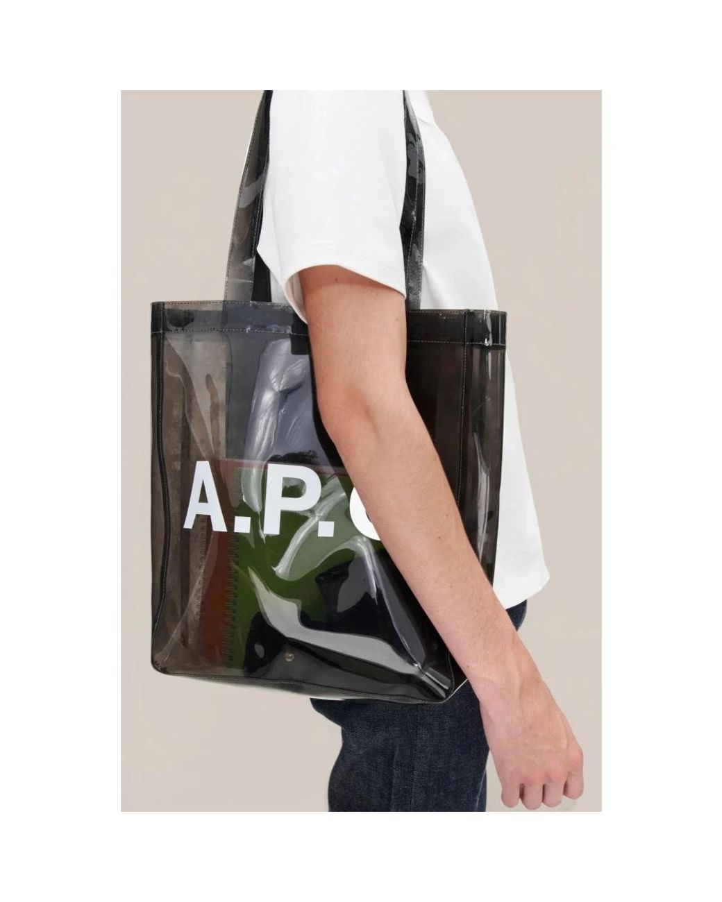 A.P.C. Black Shopping Bags for men