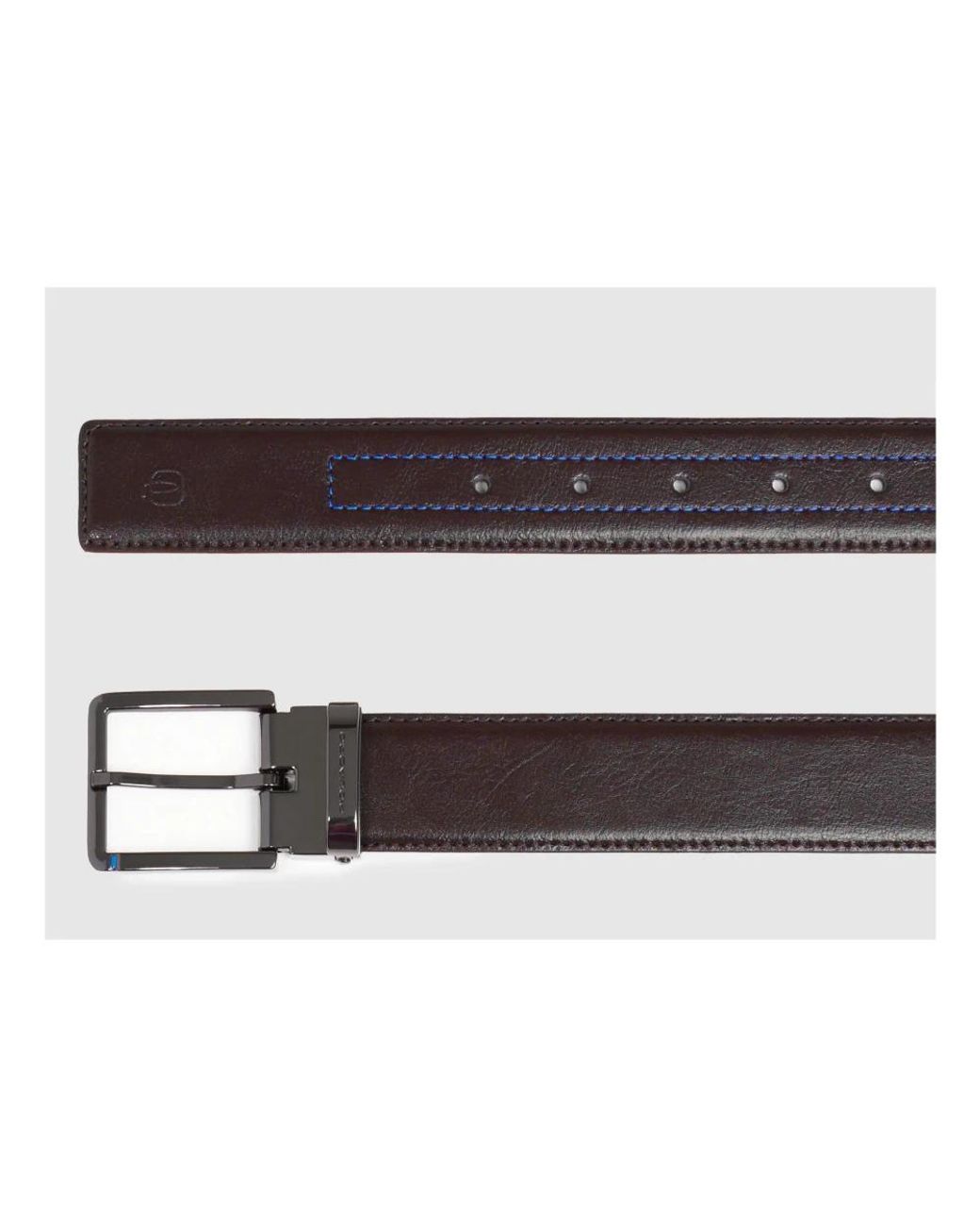 Piquadro Accessoires ,Bruin ,Leer Leren Riem Met Doornsluiting in het Brown voor heren