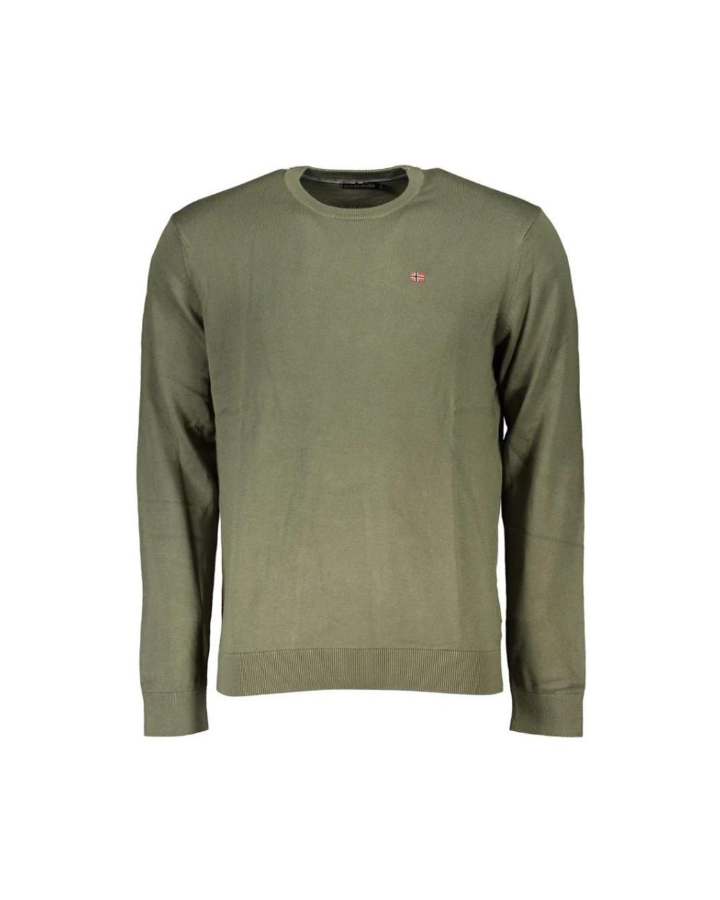 Napapijri Green Round-Neck Knitwear for men