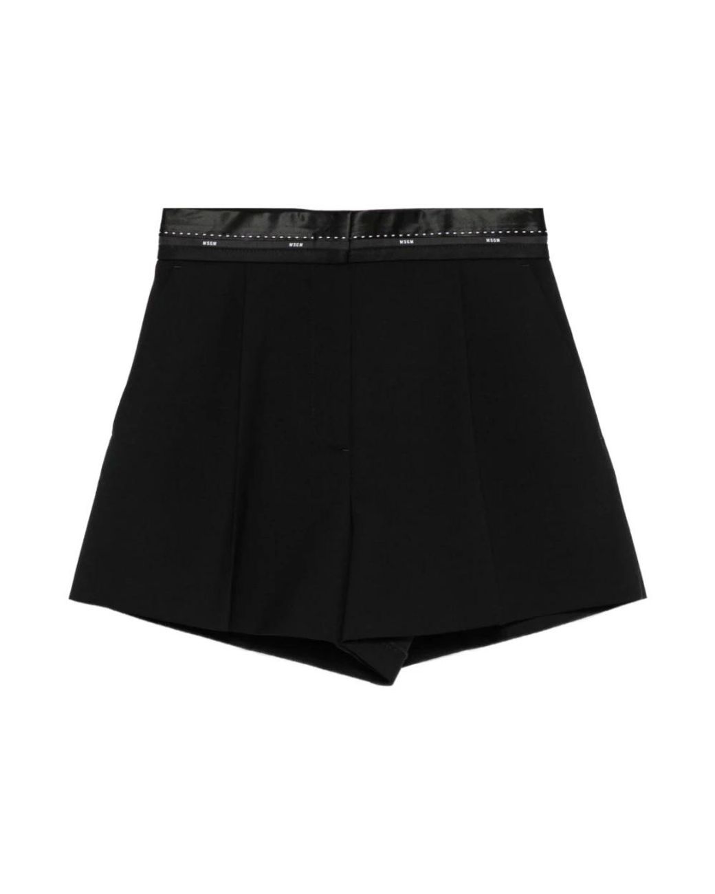 MSGM Black Short Shorts