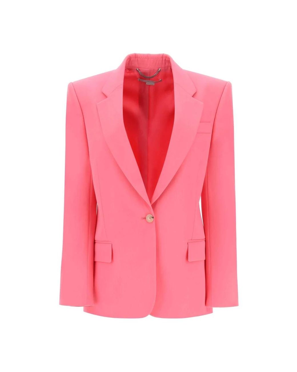 Stella McCartney Jassen ,Roze ,Wol Wollen Blazer Met Enkele Knoopsluiting in het Pink