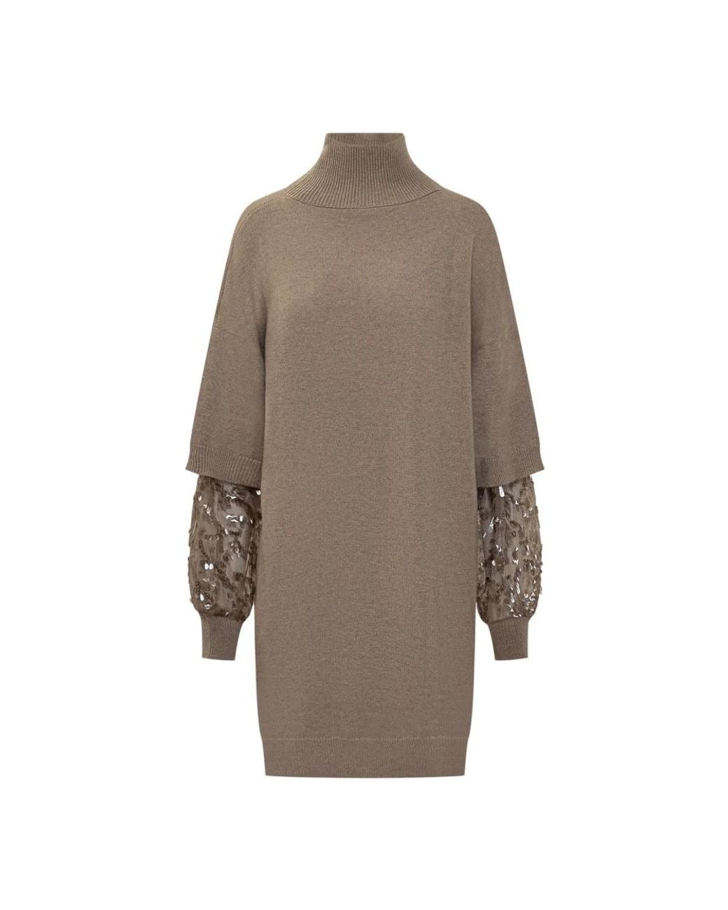 Brunello Cucinelli Brown Knitted Dresses