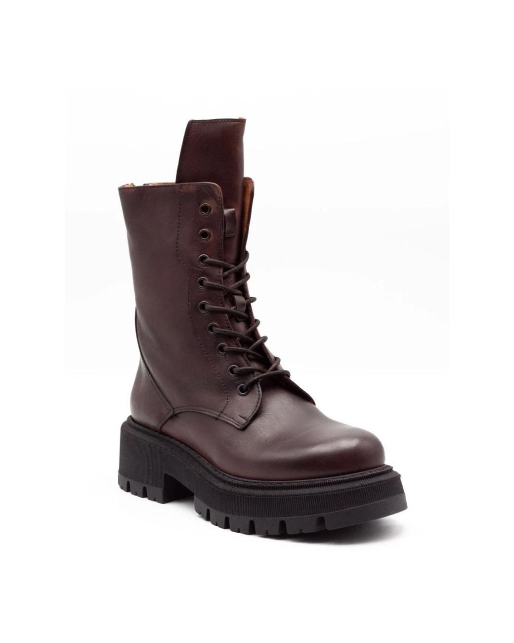 Julie Dee Purple Lace-Up Boots