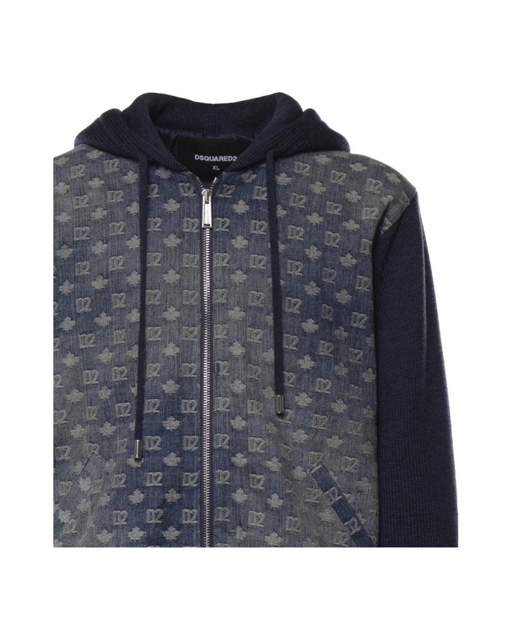 DSquared² Blue Zip-Throughs for men
