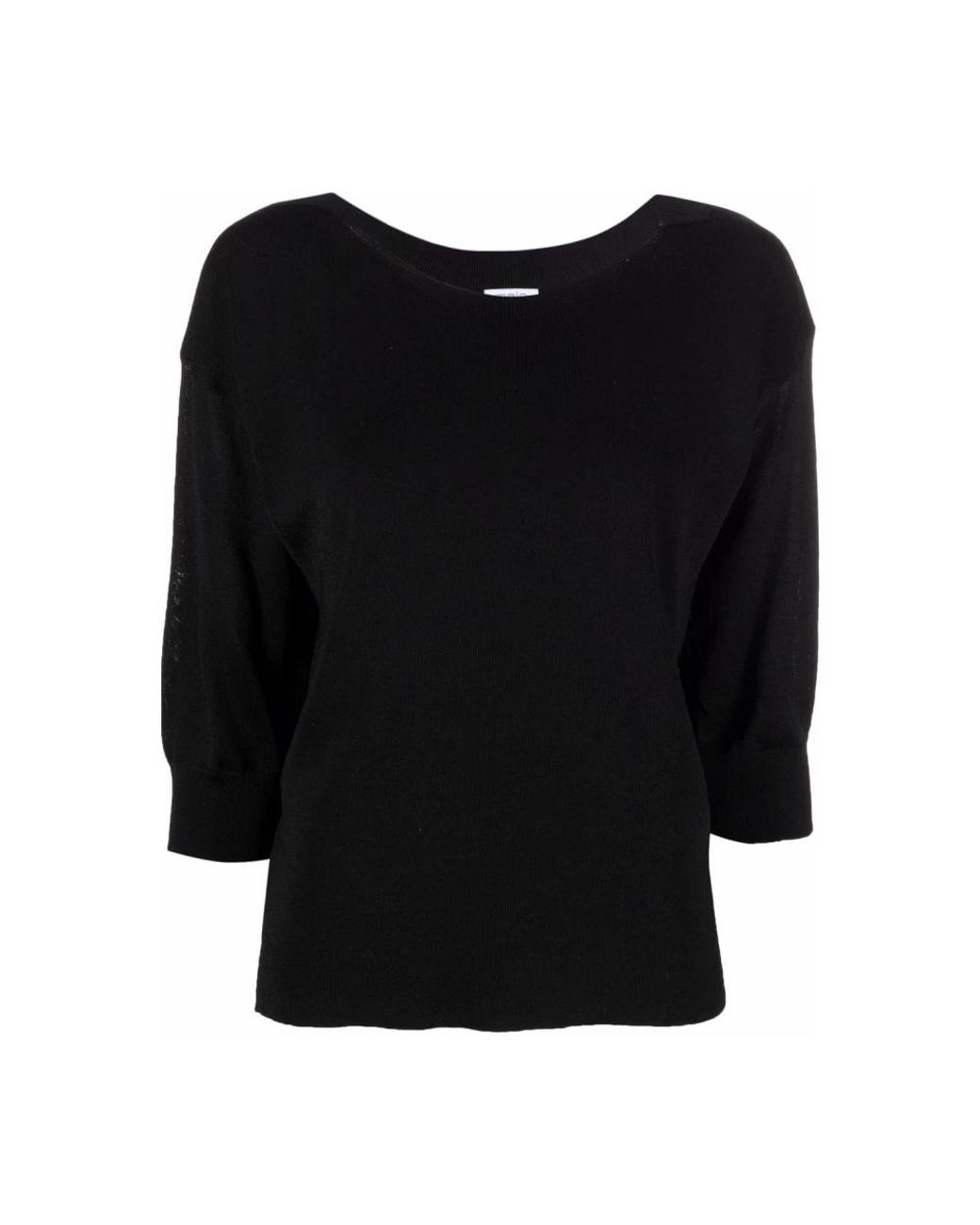 Malo Black Round-Neck Knitwear