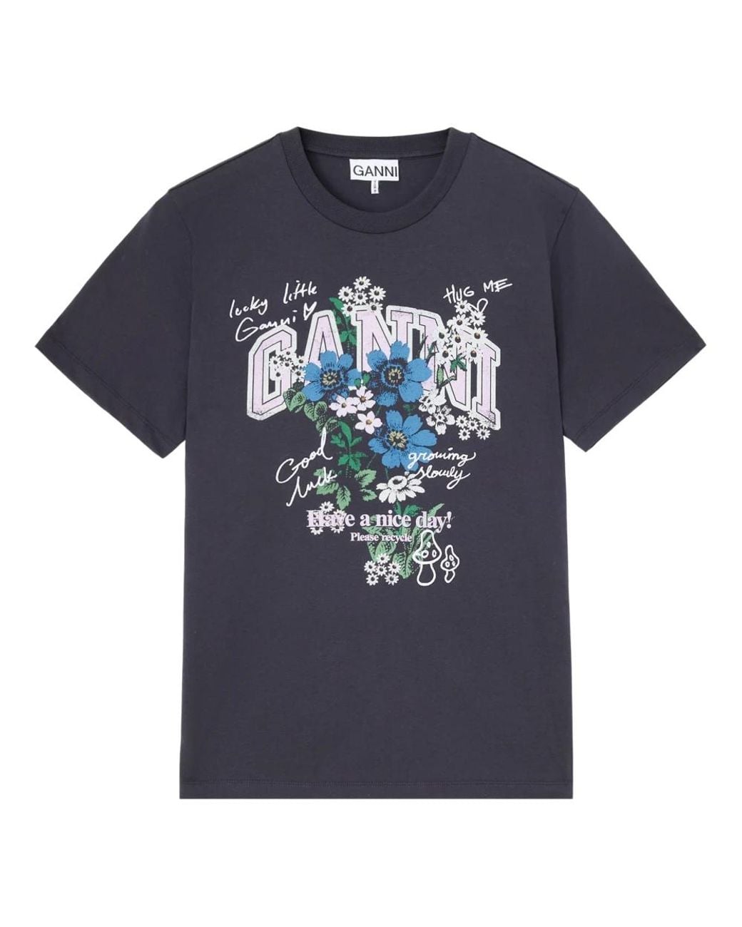 Ganni Blue T-Shirts