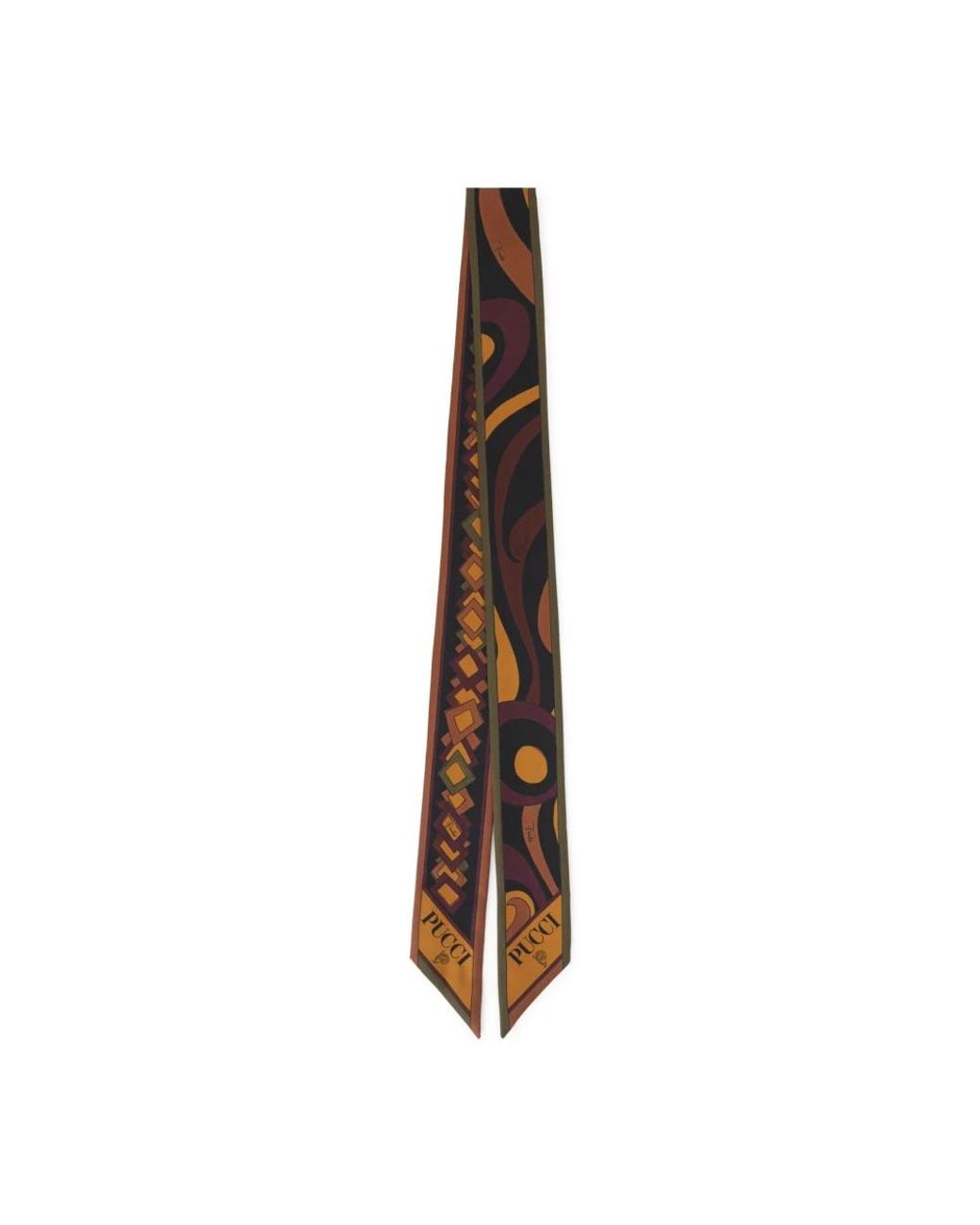 Emilio Pucci Brown Silk Scarves