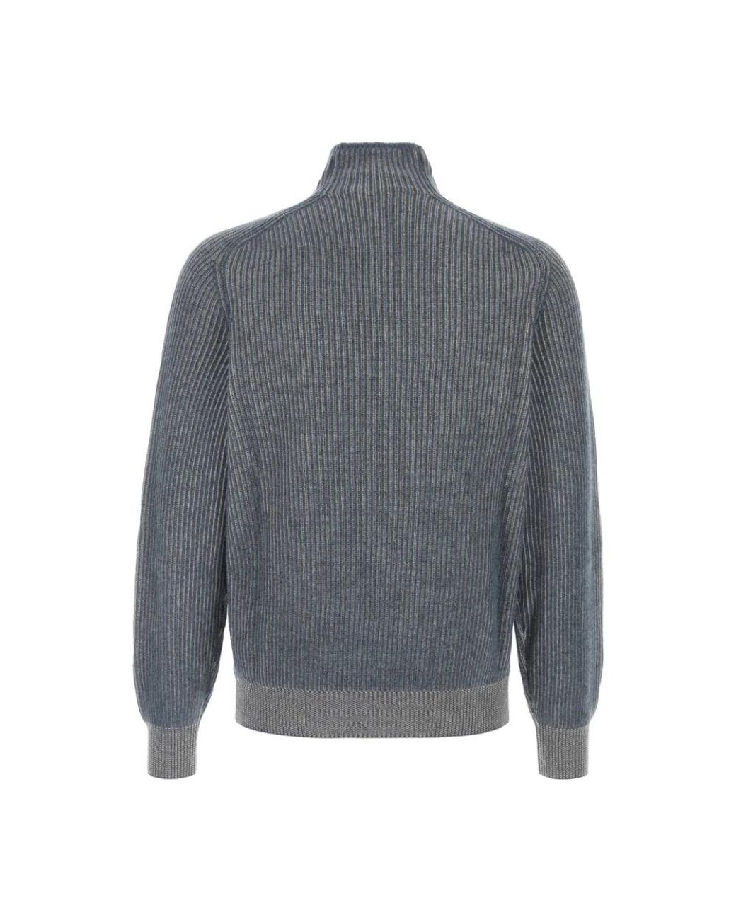 Brunello Cucinelli Gray Cashmere Knitwear for men
