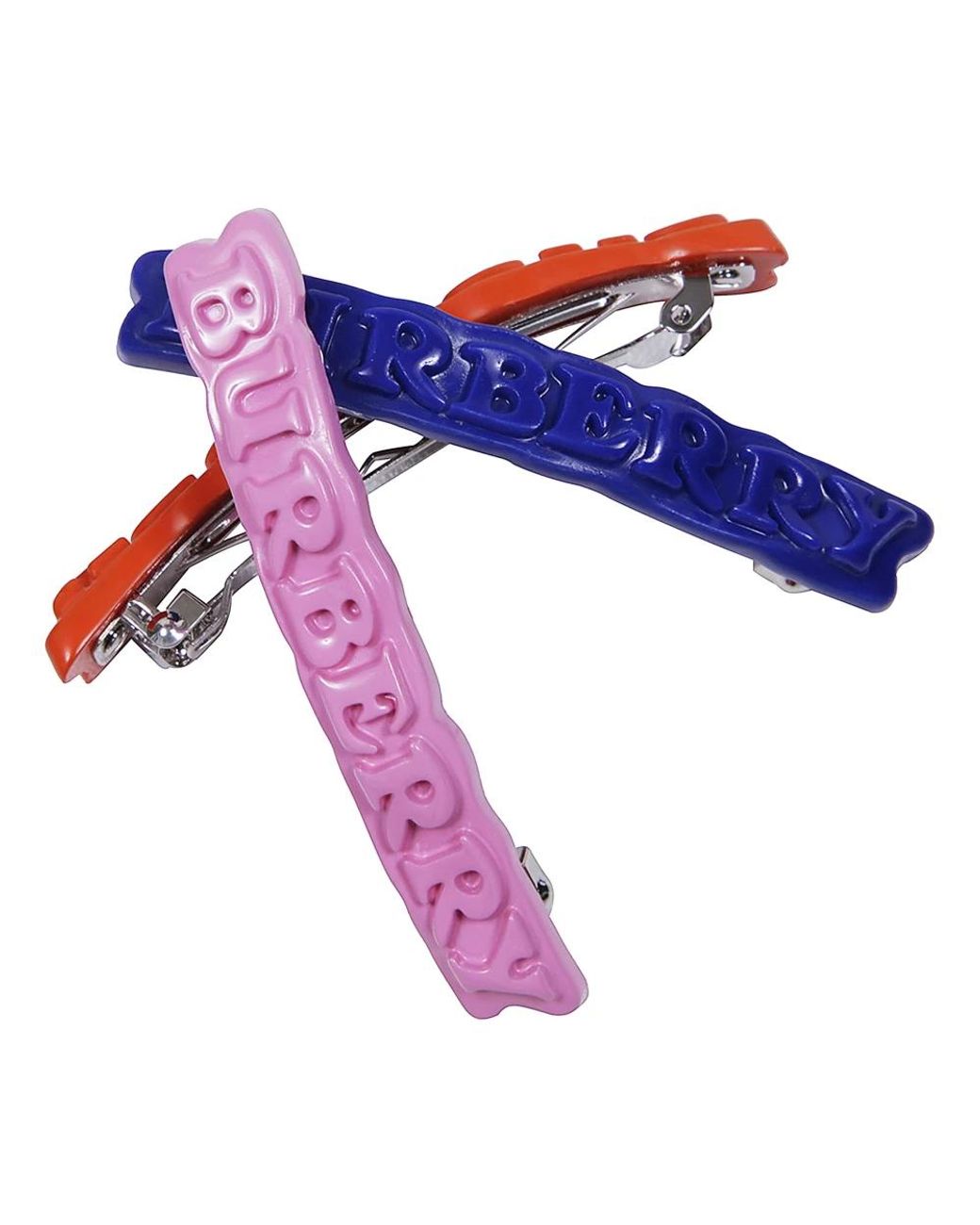 Burberry Blue Haargriff-Set Mit Logo