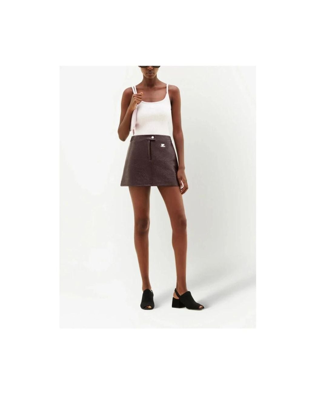 Courreges Brown Short Skirts