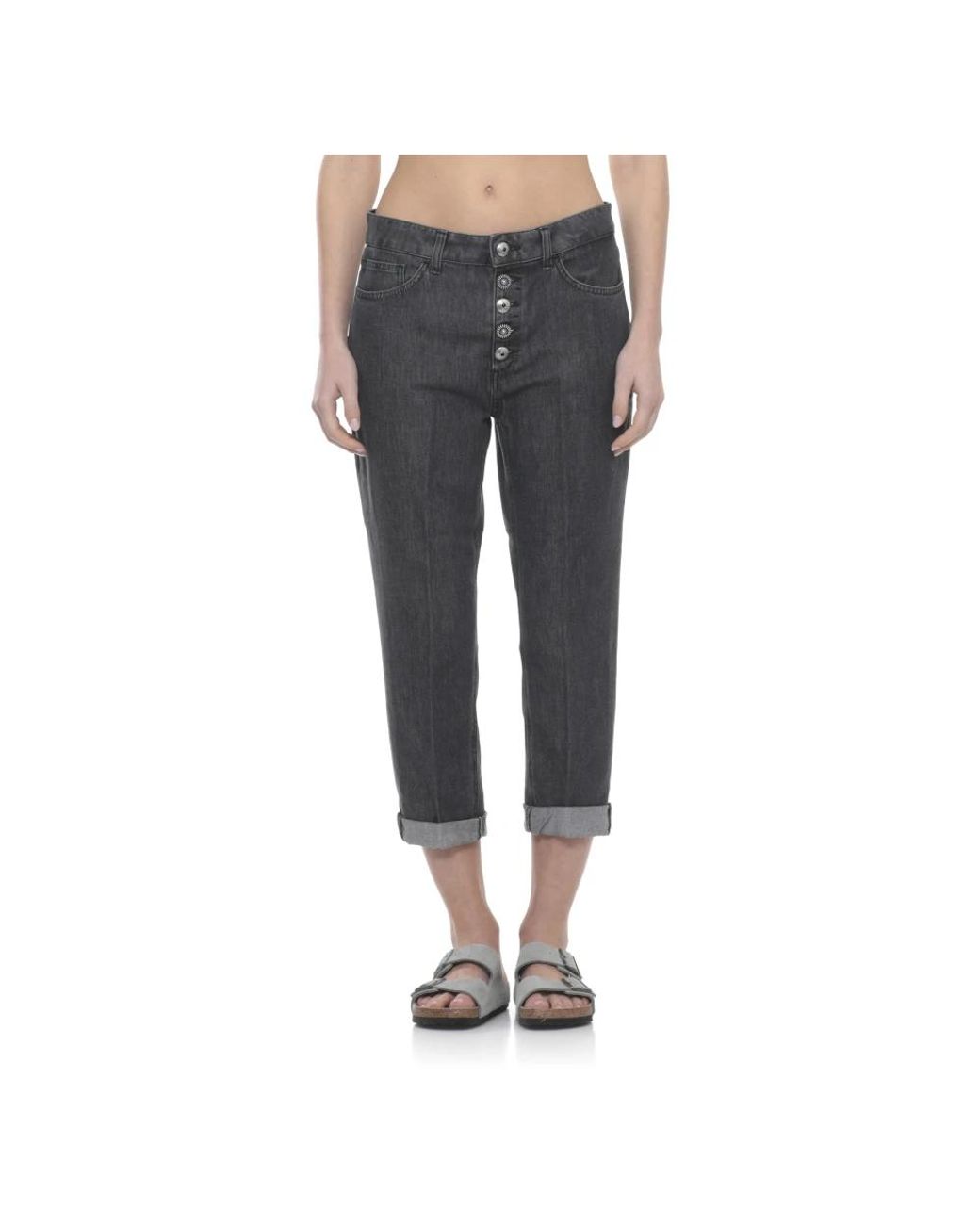 Dondup Gray Cropped Jeans