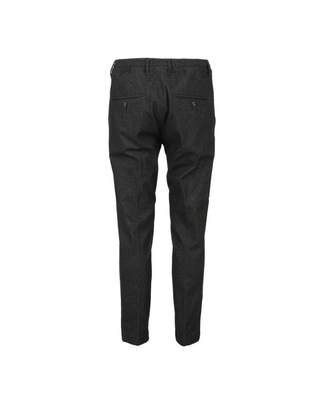 Cruna Black Slim-Fit Trousers for men