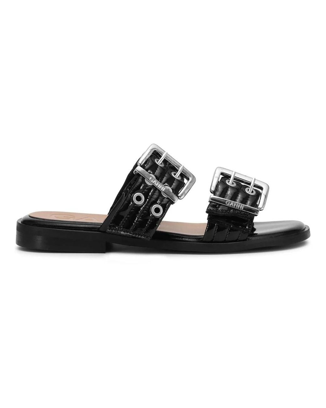 Ganni Black Sliders