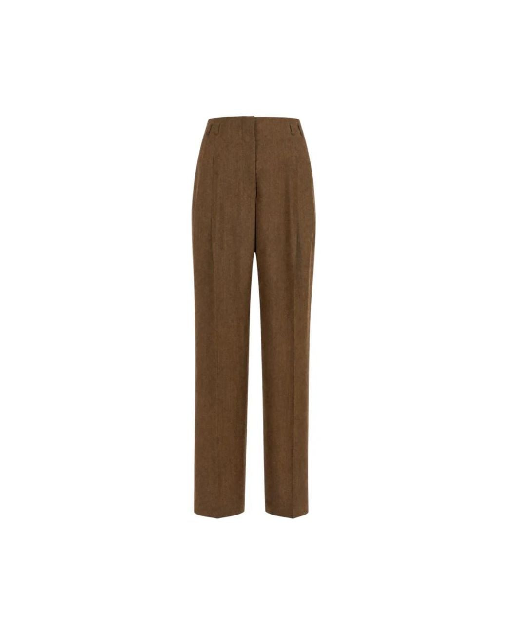 Alberta Ferretti Brown Tapered Trousers