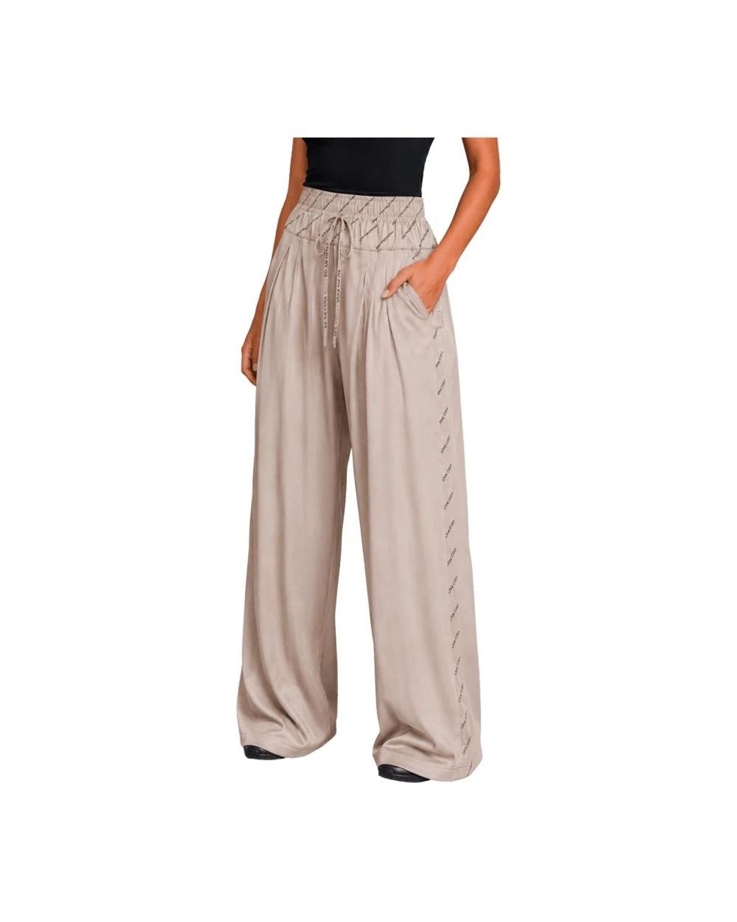 Off The Pitch Natural Wide Trousers